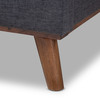Baxton Studio Erlend Mid-Century Grey Upholstered Queen Size Platform Bed 156-9102
